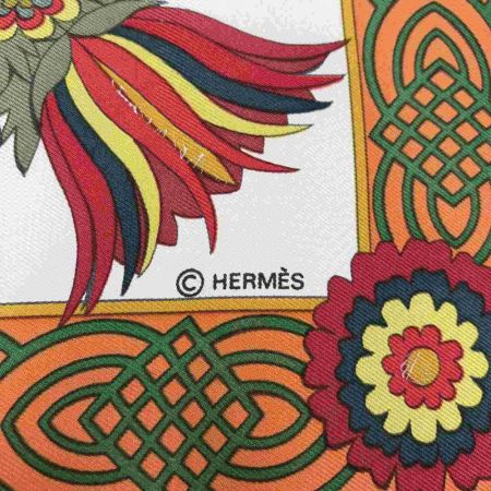 中古】 HERMES エルメス カレ90 Decoupages 切り絵 シルクスカーフ 