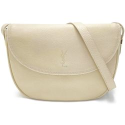 ☆☆ Yves Saint Laurent イブサンローラン YSL ロゴ ショルダーバッグ 623-28071 アイボリー ヴィンテージ 布袋有 Cランク