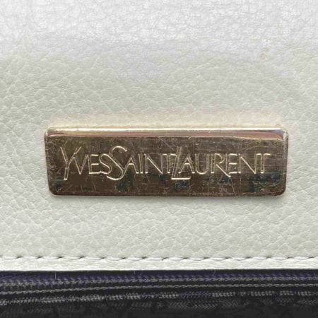  Yves Saint Laurent イブサンローラン YSL ロゴ ショルダーバッグ 623-28071 アイボリー ヴィンテージ 布袋有