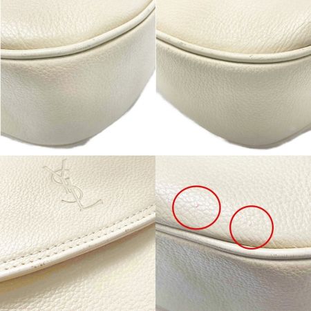  Yves Saint Laurent イブサンローラン YSL ロゴ ショルダーバッグ 623-28071 アイボリー ヴィンテージ 布袋有