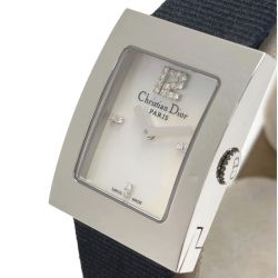 ☆☆ Christian Dior クリスチャンディオール マリススクエア  ダイヤ D108-109 シェル文字盤 クォーツ レディース 腕時計 Bランク