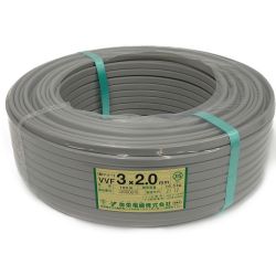 ☆☆  弥栄電線株式会社《 鉛フリー VVFケーブル 平形 》100m巻 / 灰色 / VVF3×2.0 / 002 Nランク