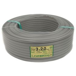 ☆☆ 弥栄電線株式会社 《 鉛フリー VVFケーブル 平形 》100m巻 / 灰色 / VVF3×2.0 / 006 Nランク