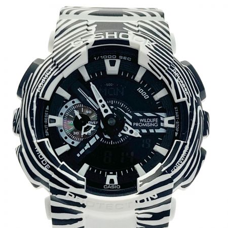  CASIO カシオ G-SHOCK  WILDLIFE PROMISINGコラボモデル GA-110WLP-7AJR 白×黒 クォーツ 腕時計