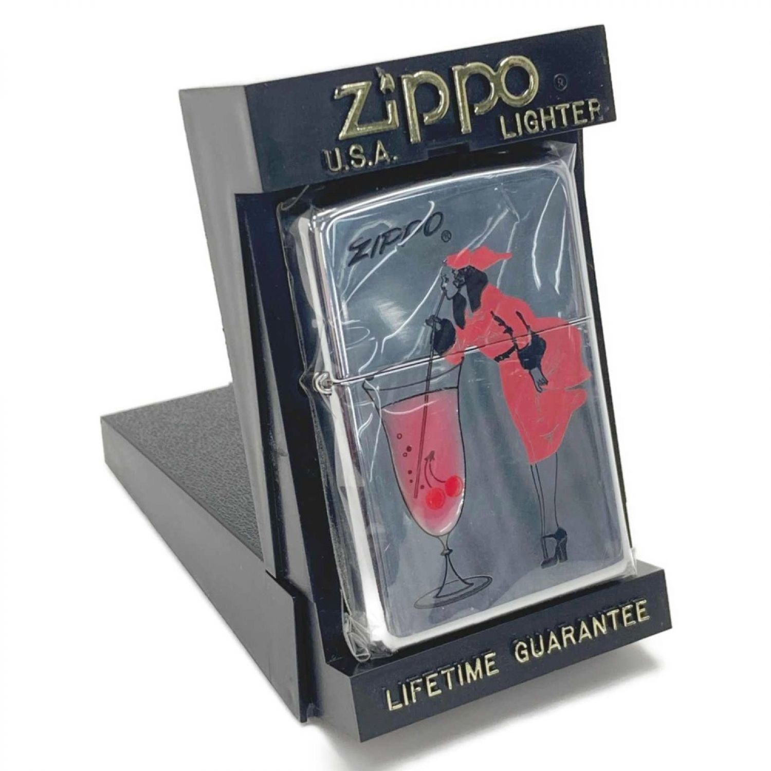 中古】 ZIPPO ジッポ ライター WINDY チェリーカクテル 樹脂 1997年製