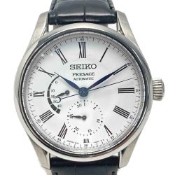 ☆☆ SEIKO セイコー プレザージュ 琺瑯 裏スケ SARW035 ホワイト 自動巻き メンズ 腕時計 箱・取説有 Bランク