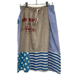 ☆☆ kaiseidou 快晴堂 パッチワークスカート サイズ不明 レディース 0357661969 アイボリー×スカイブルー Bランク