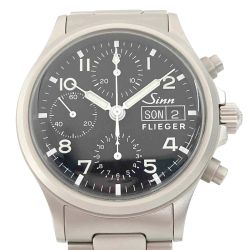 ☆☆ Sinn 356 フリーガー クロノグラフ 356.FLIEGER ブラック 自動巻き メンズ 腕時計 箱・ギャランティ有 Bランク