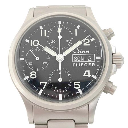  Sinn 356 フリーガー クロノグラフ 356.FLIEGER ブラック 自動巻き メンズ 腕時計 箱・ギャランティ有