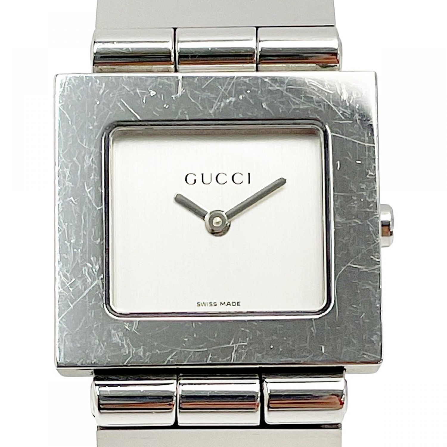 中古】 GUCCI グッチ スクエアフェイス 腕時計 600J シルバー クォーツ