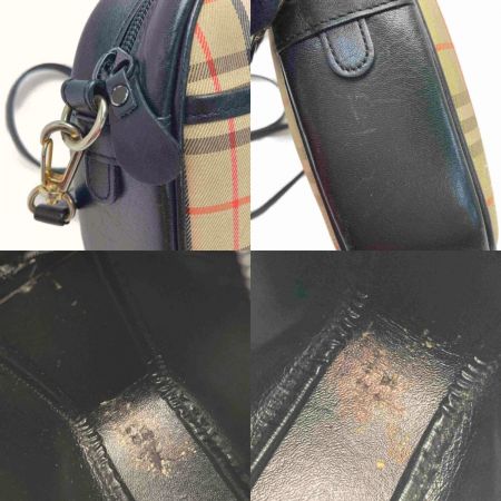  Burberrys バーバリーズ クラシックチェック ショルダーバッグ キャメル キャンバス×レザー