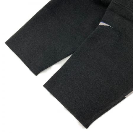  SUPER LADY kansai yamamoto スタンドカラージャージーニットコート L レディース 3920-W-813 ブラック×ブルー