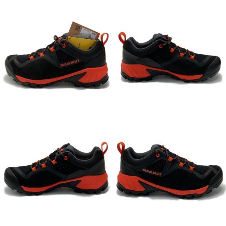  MAMMUT マムート Sapuen Low GTX ハイキングシューズ 27.0cm US9.5 メンズ ブラック×オレンジ