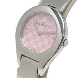 ☆☆ GUCCI グッチ バングルウォッチ GG 6700L ピンクシェル クォーツ レディース 腕時計 箱・取説有 Bランク
