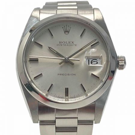  ROLEX ロレックス オイスターデイト プレシジョン 6694 シルバー 手巻き メンズ 腕時計