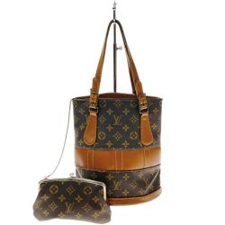 ☆☆ LOUIS VUITTON ルイヴィトン バケットPM ショルダーバッグ T42238 紙タブ付 USA限定 レディース ポーチ付 Bランク