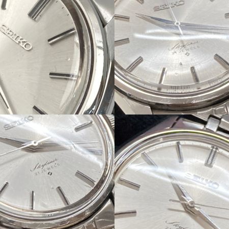  SEIKO セイコー スカイライナー 21石 6100-8000 シルバー 手巻き メンズ 腕時計 Skyliner