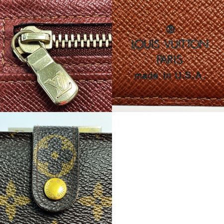  LOUIS VUITTON ルイヴィトン コンチネンタル・クラッチ T61217 モノグラム 2つ折り長財布 USA限定 ガマ口 ゴールド金具