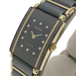 ☆☆ RADO ラドー ジュビリー 12Pダイヤ 153.0283.3N ブラック クォーツ レディース 腕時計 jubile Bランク