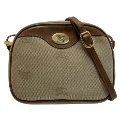 ☆☆ Burberrys バーバリーズ シャドウホースロゴ  PVCxレザー シャドーフォース ショルダーバッグ レディース ゴールド金具 Cランク