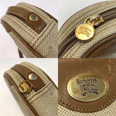  Burberrys バーバリーズ シャドウホースロゴ  PVCxレザー シャドーフォース ショルダーバッグ レディース ゴールド金具