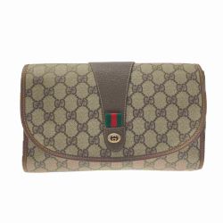 ☆☆ GUCCI グッチ GG柄 シェリーライン 156.01 シェリー (ウェビング) クラッチバッグ セカンドバッグ オールドグッチ Bランク