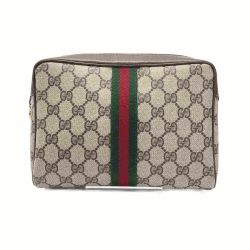 ☆☆ GUCCI グッチ GG柄 オールドグッチ アクセサリーコレクション 98･69･014 シェリー (ウェビング) セカンドバッグ シェリーライン Bランク