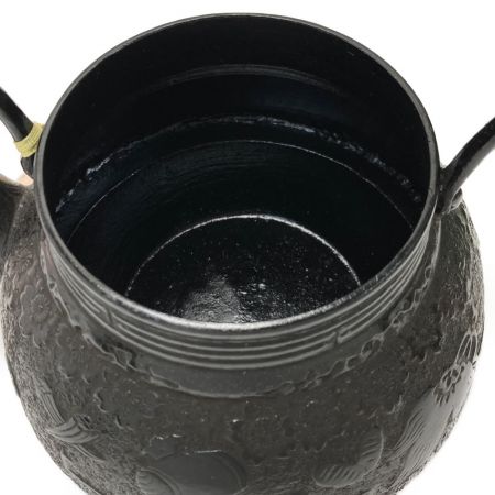  花巻温泉 南部鉄器 鉄瓶 宝桜 箱付き 南部工芸鉄器