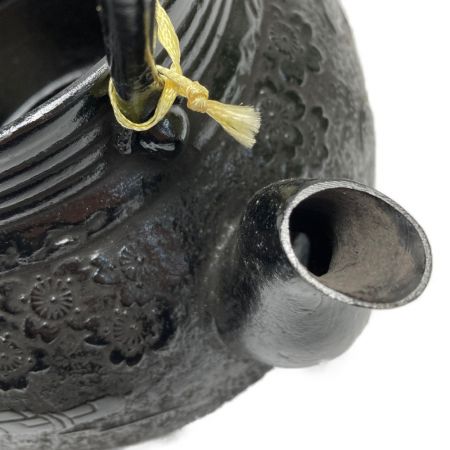  花巻温泉 南部鉄器 鉄瓶 宝桜 箱付き 南部工芸鉄器