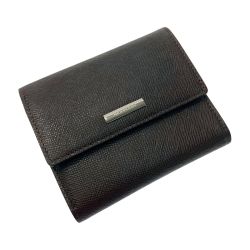 ☆☆ BURBERRY バーバリー Wホック 3つ折り財布 YT4608 ダークブラウン レザー 箱有 Sランク