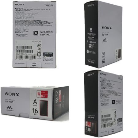  SONY ソニー 《 WALKMAN ウオークマン 》ハイレゾ レッド / 16GB / NW-A105
