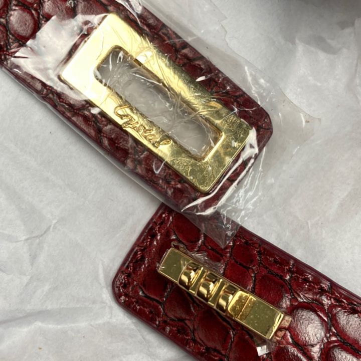 LEATHER JEWELS 2wayバッグ クロコ型押し