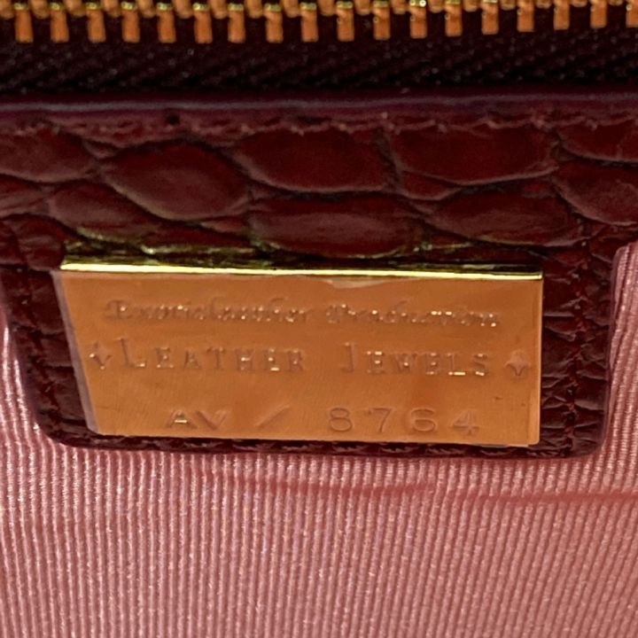 LEATHER JEWELS レザージュエルズ 2WAYバッグ ハンドバッグ クロコ型 