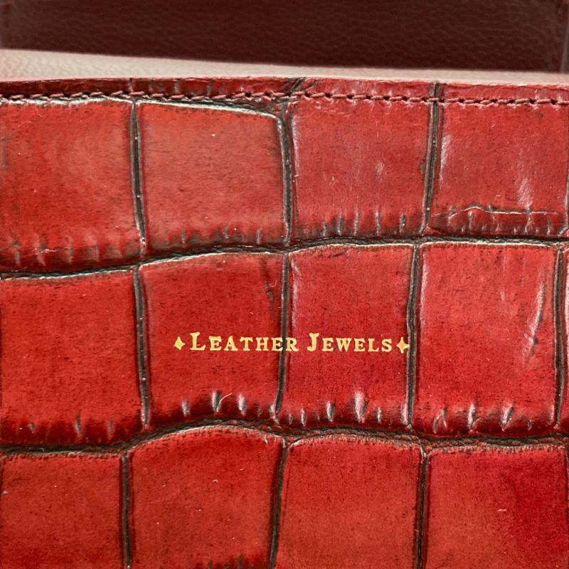 中古】 LEATHER JEWELS レザージュエルズ 2WAYバッグ ハンドバッグ ...