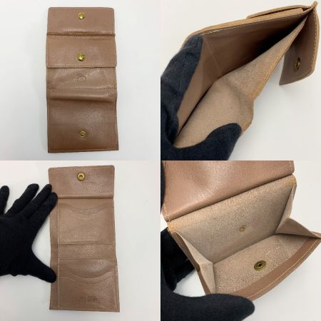  IL BISONTE イルビゾンテ レザー C0910 ピンクベージュ系 Wホック財布