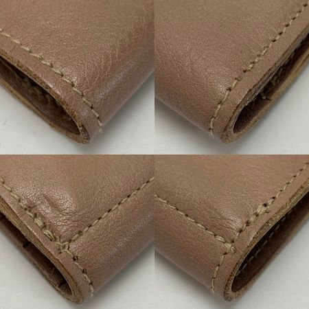  IL BISONTE イルビゾンテ レザー C0910 ピンクベージュ系 Wホック財布