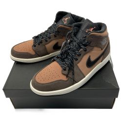 ☆☆ NIKE ナイキ エアジョーダン 1 ミッド SE スニーカー 28cm メンズ DC7294 200 ブラウン Nランク