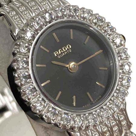  RADO ラドー ストーンベゼル 121.9536.2 ブラック クォーツ レディース 腕時計 ラインストーン