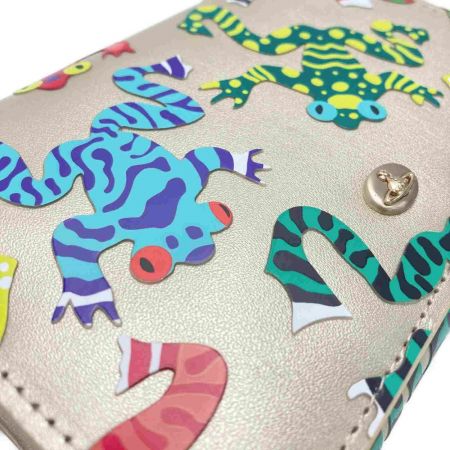  Vivienne Westwood ヴィヴィアン・ウエストウッド FROGS 2つ折り財布 マルチカラー 箱有