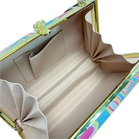  草履&バッグセット Fサイズ 草履長さ約24.5㎝ 花柄 箱付き 和装小物