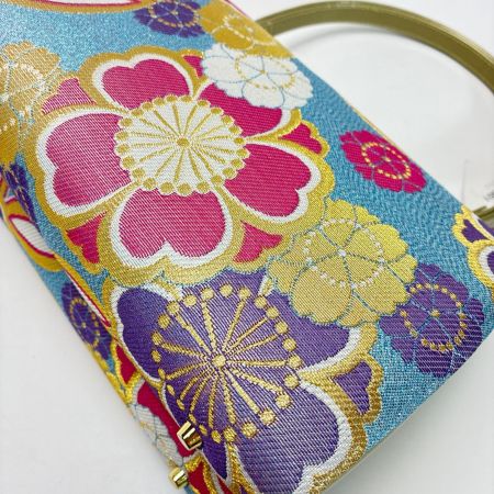   草履&バッグセット Fサイズ 草履長さ約24.5㎝ 花柄 箱付き 和装小物