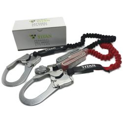 ☆☆ TITAN タイタン  EXJ伸縮ストラップ式 タイプ1ランヤード 墜落制止用器具 ブラック×レッド HL-ERW Aランク