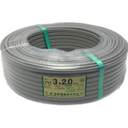 ☆☆ 弥栄電線株式会社 《 鉛フリー VVFケーブル 平形 》100m巻 / 灰色 / VVF3×2.0 / 11080006 Sランク