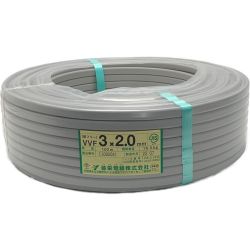 ☆☆ 弥栄電線株式会社 《 鉛フリー VVFケーブル 平形 》100m巻 / 灰色 / VVF3×2.0 / 11080041 Sランク