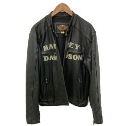 ☆☆ HARLEY-DAVIDSON ハーレーダビッドソン ライダースジャケット 牛革 XL メンズ 40481 ブラック Cランク