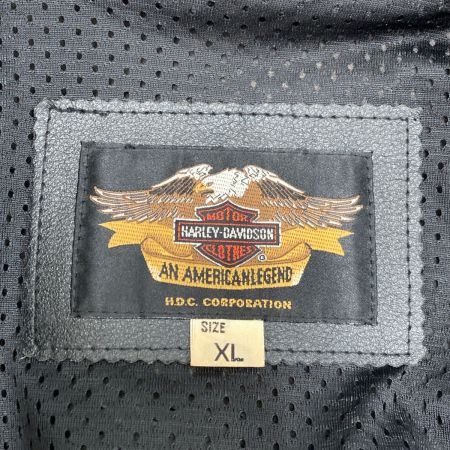  HARLEY-DAVIDSON ハーレーダビッドソン ライダースジャケット 牛革 XL メンズ 40481 ブラック