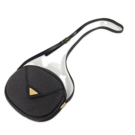  Yves Saint Laurent イブサンローラン ショルダーバッグ 三角ロゴプレート グレーマルチxブラック ヴィンテージ