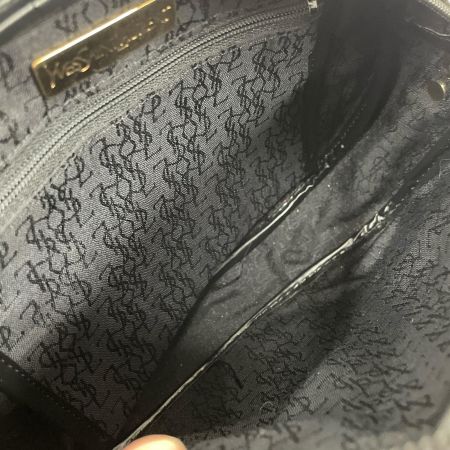  Yves Saint Laurent イブサンローラン ショルダーバッグ 三角ロゴプレート グレーマルチxブラック ヴィンテージ