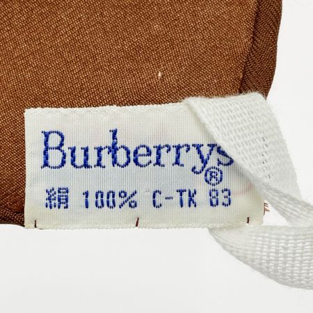  Burberrys バーバリーズ シルクスカーフ カップ&ポット ブラウン系 シルク100％ レディース