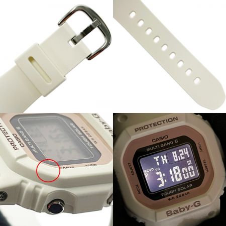  CASIO カシオ Baby-G 電波ソーラー BGD-5000U-7DJF ホワイト×ピンク 樹脂 デジタル レディース 腕時計